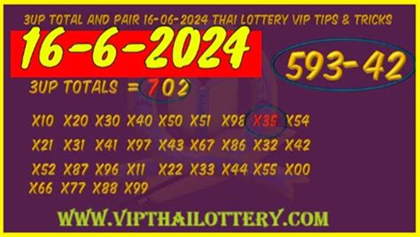 Thai Lottery 3up Total Win Pairs Vip Tips & Tricks 16.